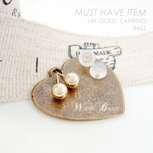 ▒14K GOLD▒ Ball Earrings