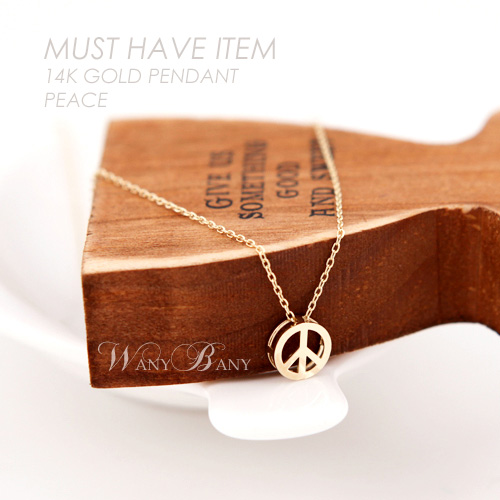 ▒14K GOLD▒ Peace Pendant