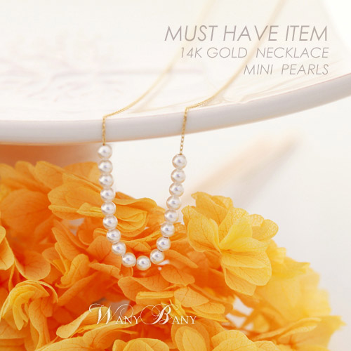 ▒14K GOLD▒ Mini Pearls Necklace ♡기획특가♡