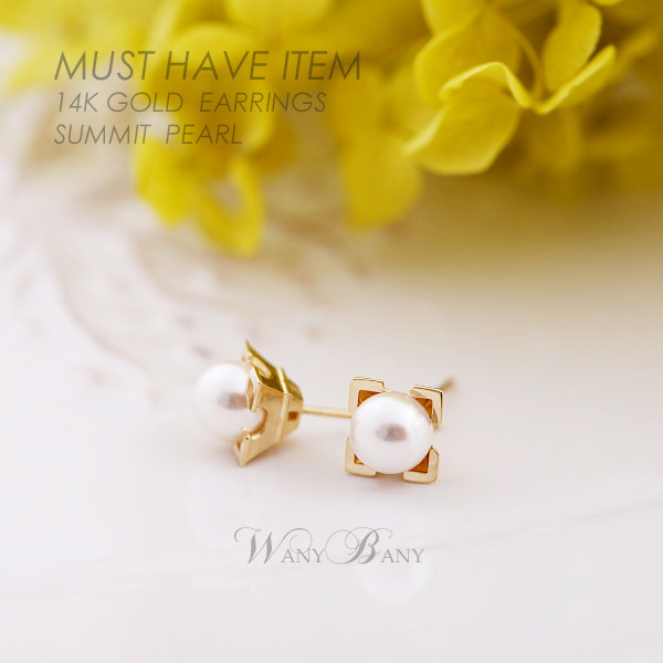 ▒14K GOLD▒ Summit Pearl Earrings