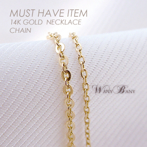 ▒14K GOLD▒ Chain Necklace [40cm, 3푼/5푼체인]