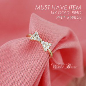 ▒14K GOLD▒ Petit Ribbon Ring