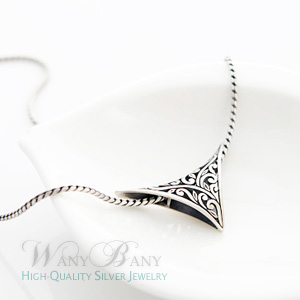 Silver V Necklace
