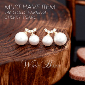 ▶MBC아나운서협찬◀  ▒14K GOLD▒ Cherry Pearl Earring