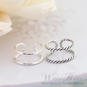 Silver 2-line Ring