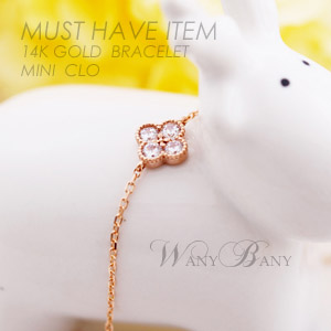 ▒14K GOLD▒ Mini Clo Bracelet