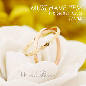 ▒14K GOLD▒ Simple Ring