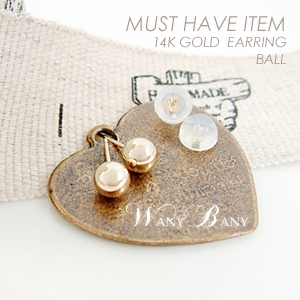 ▒14K GOLD▒ Ball Earrings