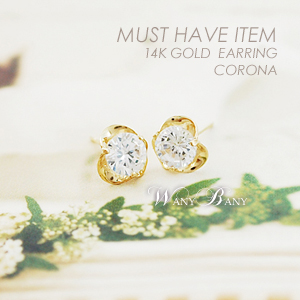 ▶SBS아나운서협찬◀[14K GOLD] Corona Earrings