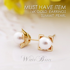 ▒14K GOLD▒ Summit Pearl Earrings